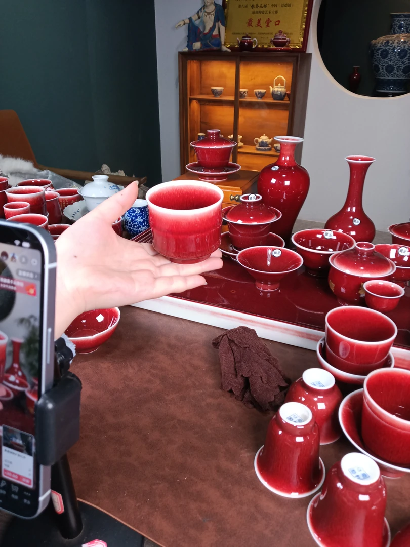 景德镇兵花茶器杯