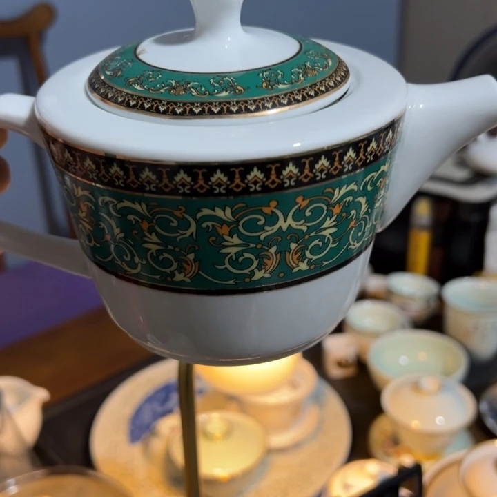 绿金富贵老标茶壶
