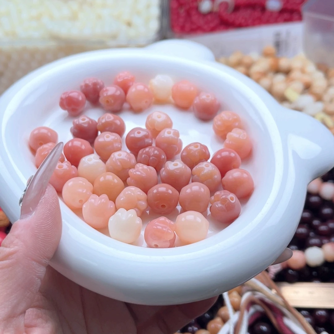 白玉菩提吊坠z12-13mm25颗。爱心猫爪