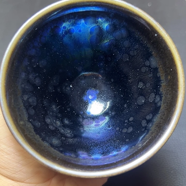 茶盏建盏蓝光耀变9.5口径