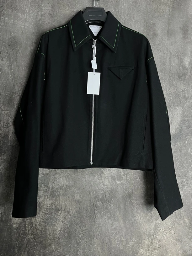 未使用 BOTTEGA VENETA/葆蝶家 48码*1/绿色缝线夹克 /01128/JP
