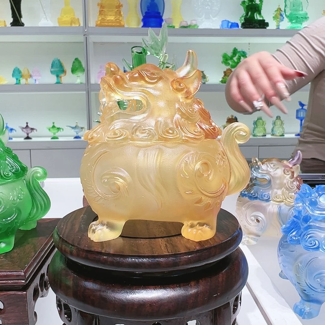 【闪购商品】手工艺品琉璃狻猊香炉小号