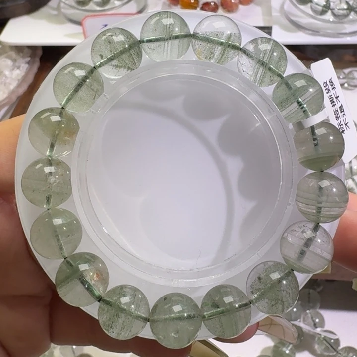 手链未镶嵌水晶巴西绿幽灵12mm