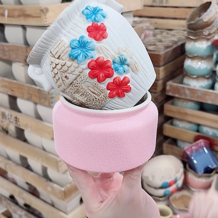 有孔.凑单10元陶瓷花盆发货！