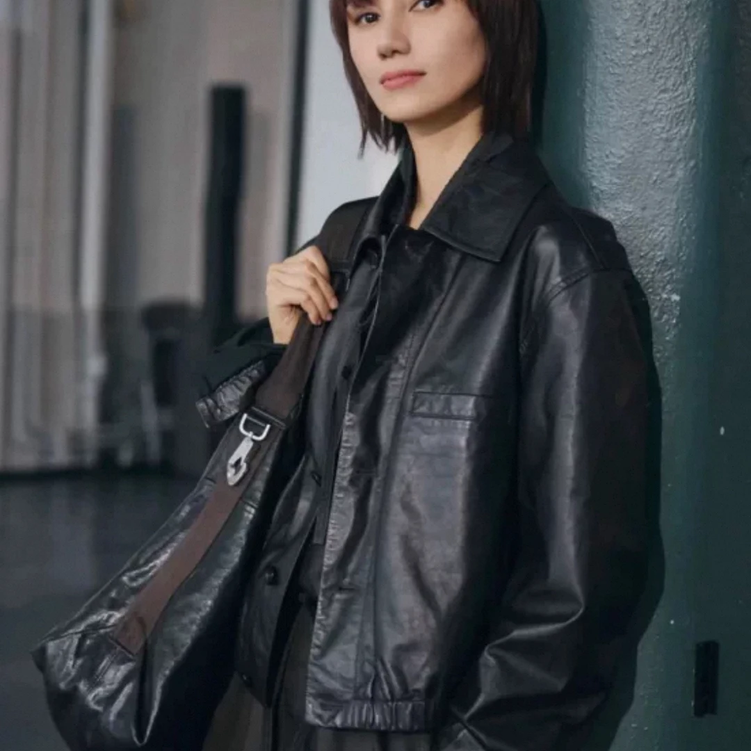 明星同款2025新款皮衣休闲潮流短款宽松外套女2
