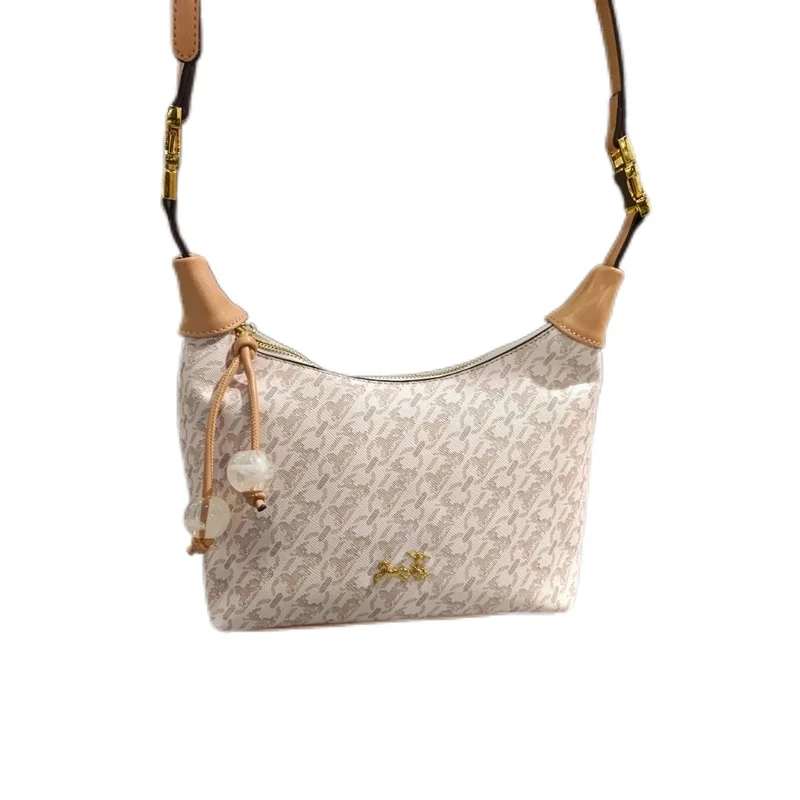 【周周专属】轻奢时尚休闲女士潮流经典百搭单肩包Y2850米白色