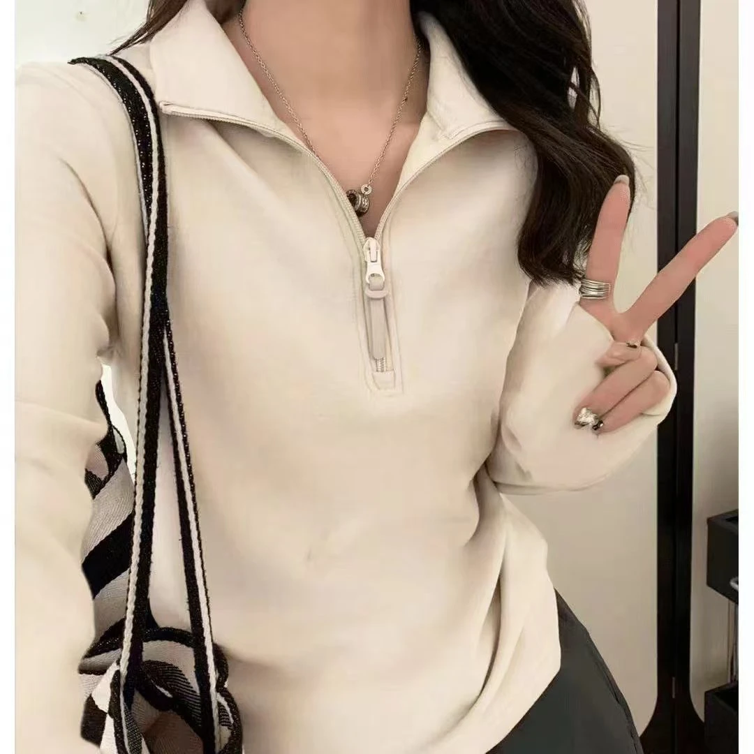 加厚澳绒卫衣·【立领-半拉链】保暖长袖打底秋冬新款百搭24199