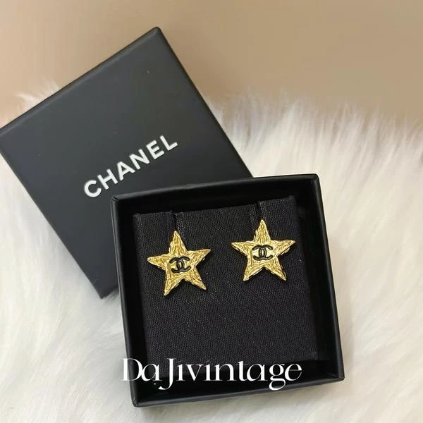 大吉中古/Chanel香奈儿熔岩五角星耳钉