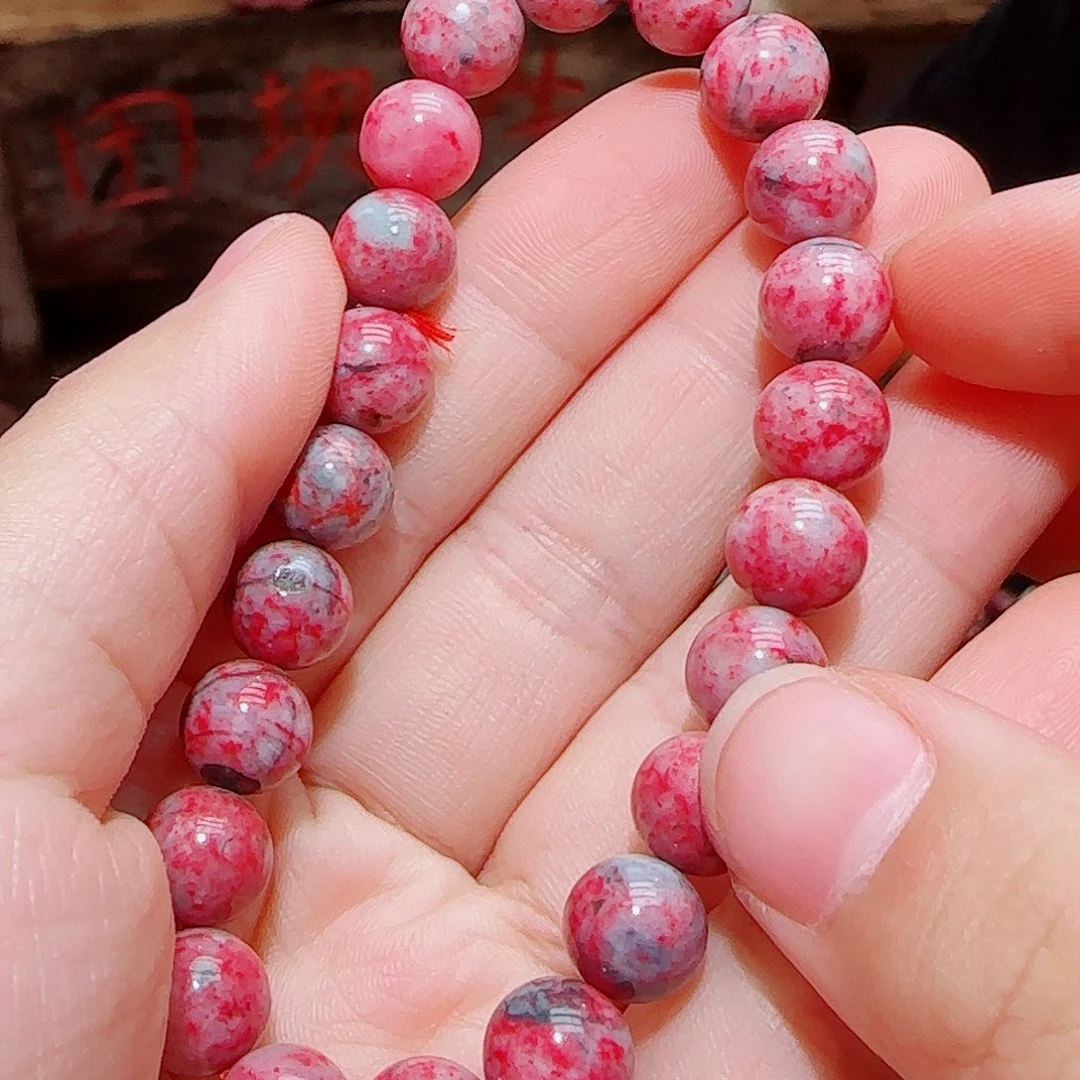 天然辰砂原石手串27