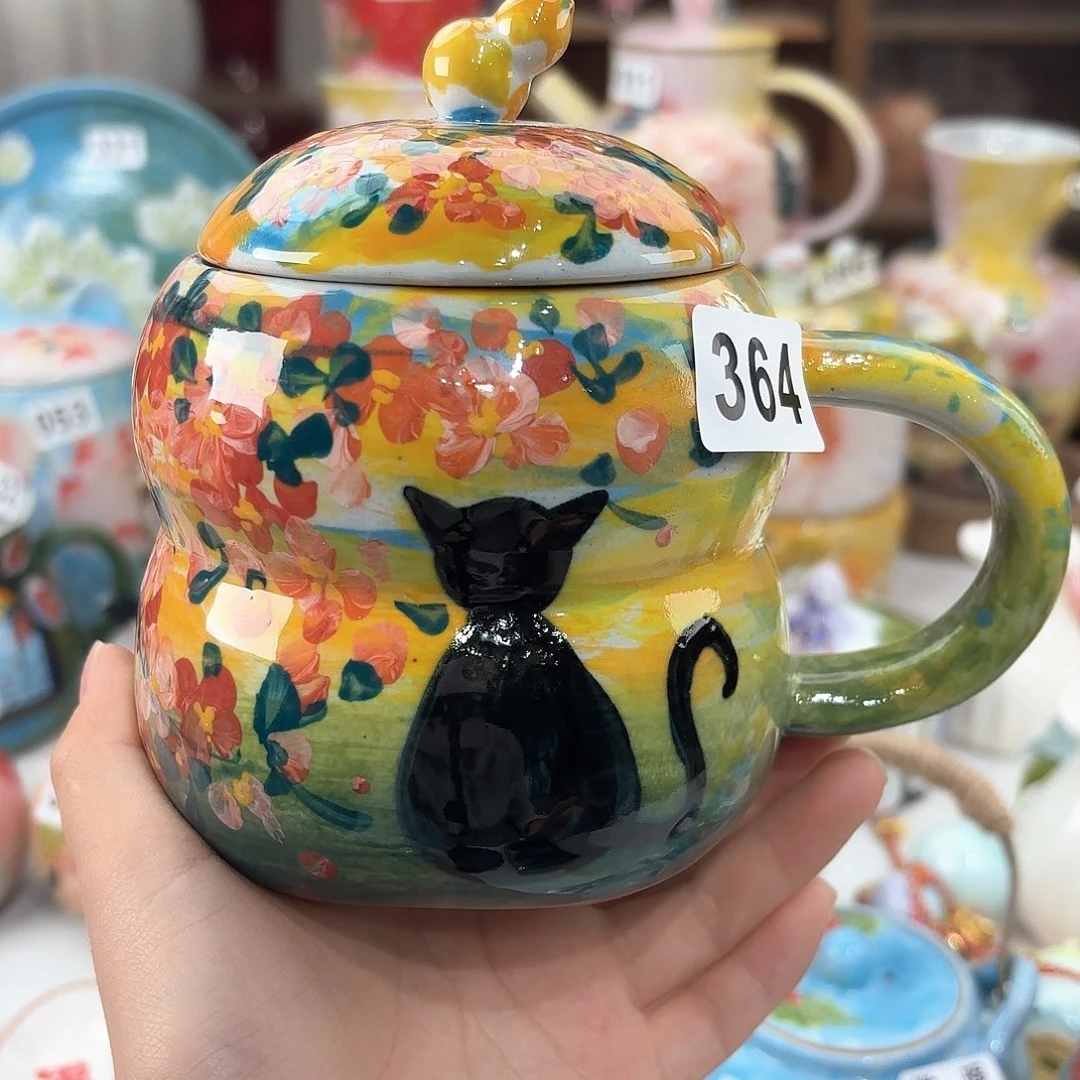 景德镇手绘高温釉下彩陶瓷茶具