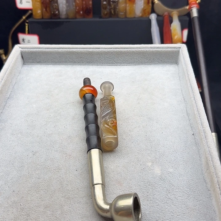 ****漫旱烟袋雕刻烟嘴28厘米