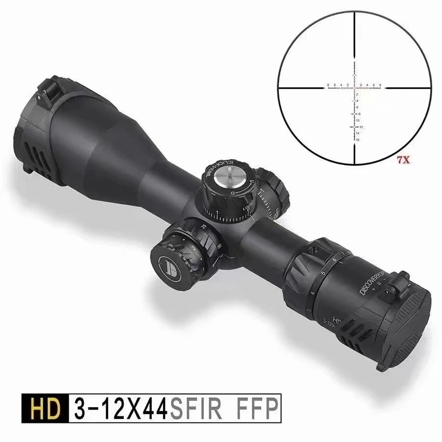 发现者发现者HD3-12X44十字望远镜前置侧调焦灯光户外瞄准器高清
