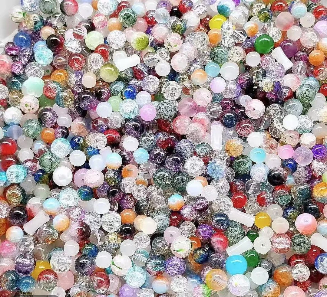 混装琉璃珠珠挖一挖DIY串珠摆摊夜市