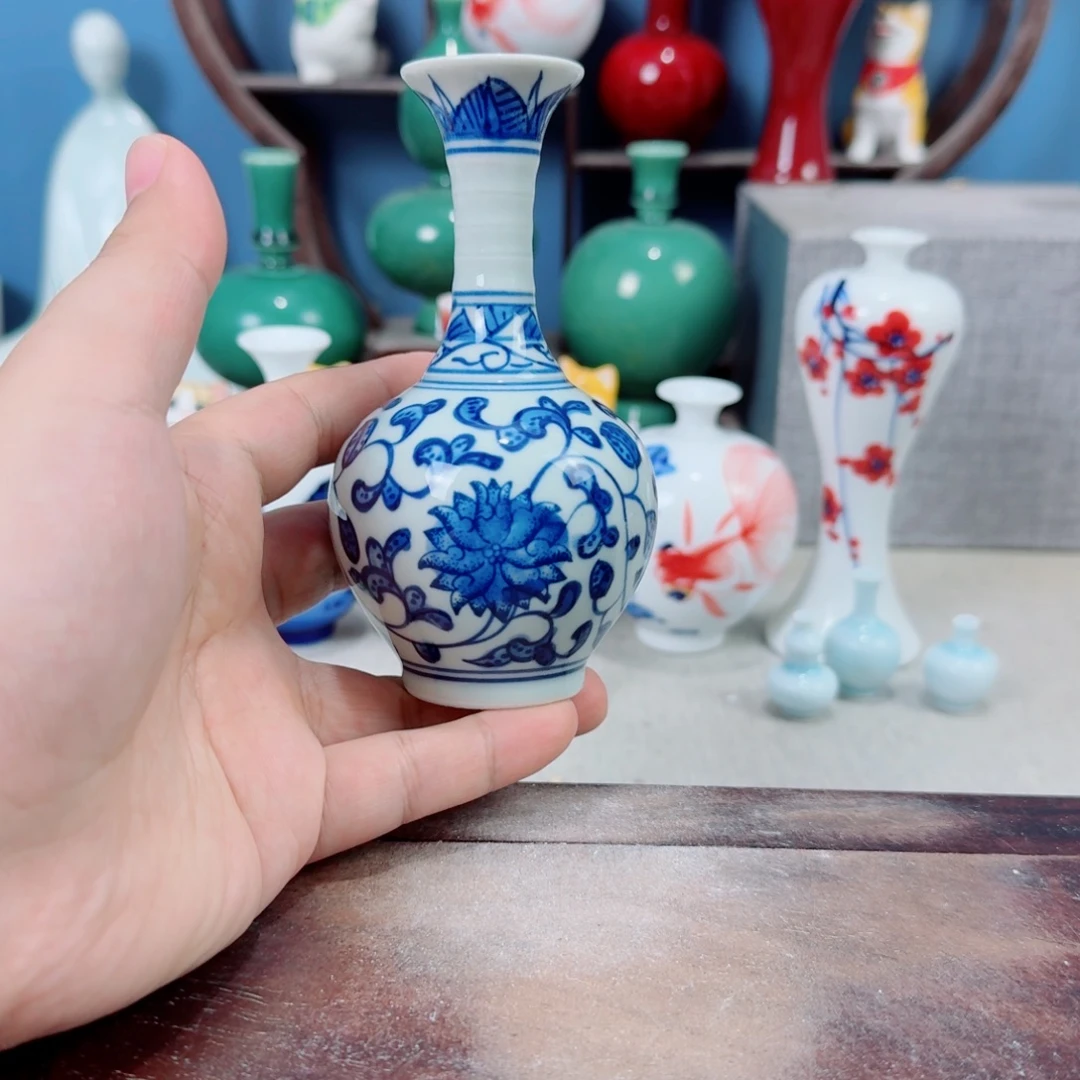陶瓷手工小花器摆件