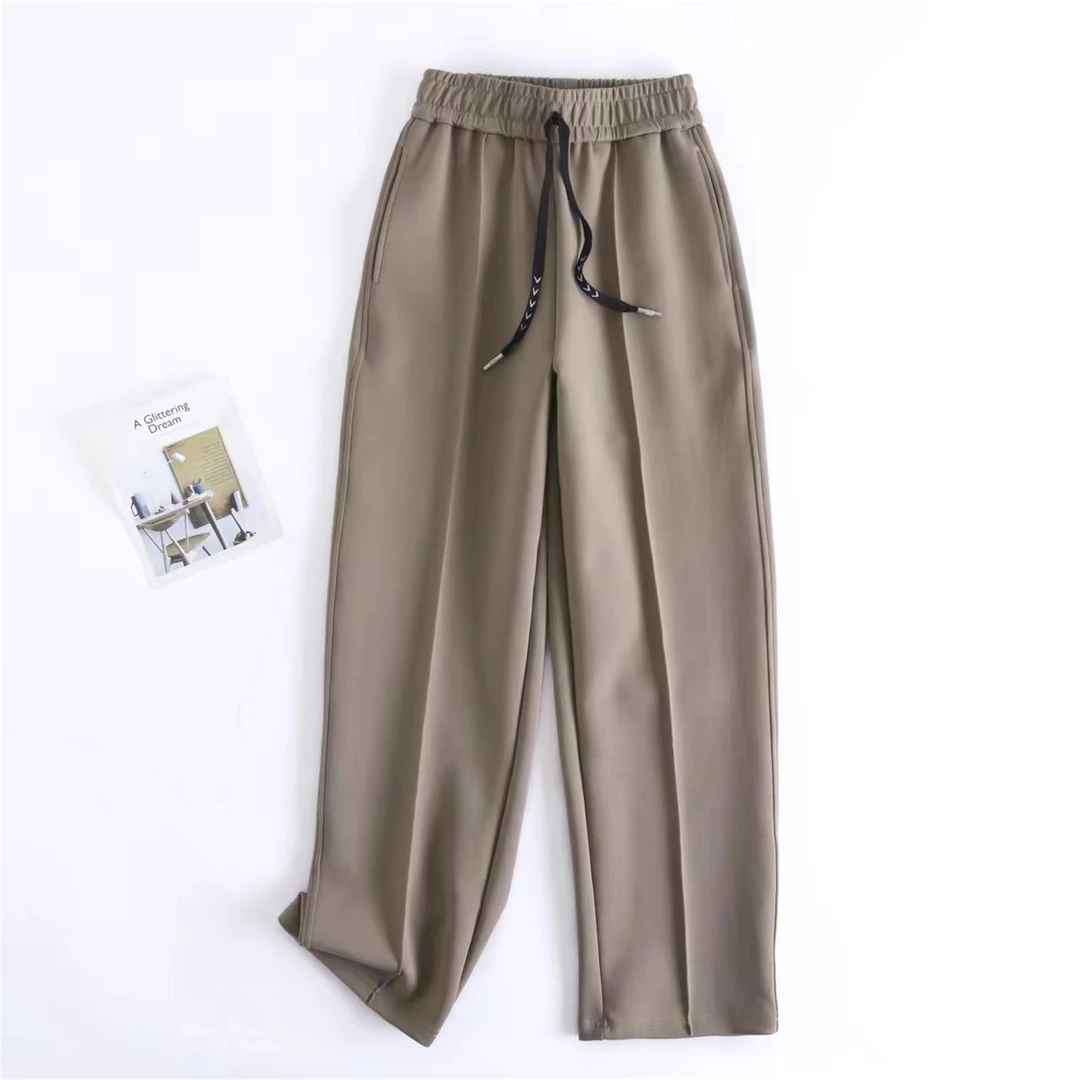 空气棉前捏褶直筒裤3038-XSC