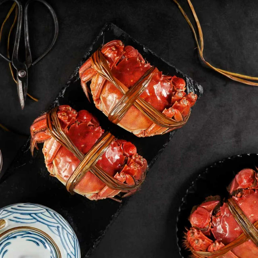 【活蟹现发】江苏精品大闸蟹 公3.5-3.2母2.5-2.2两 对半 到手6/8/10只