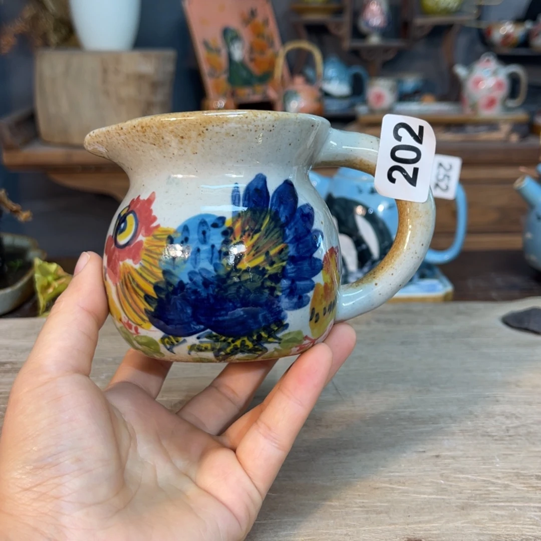 壶素浅陶瓷手工手绘