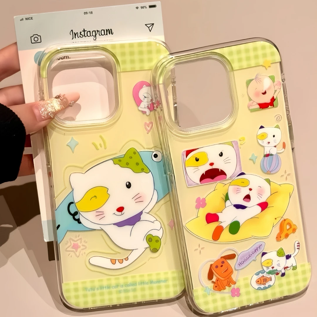 懒觉怪猫适用苹果16手机壳iphone13promax软15小米vivo华为oppo套