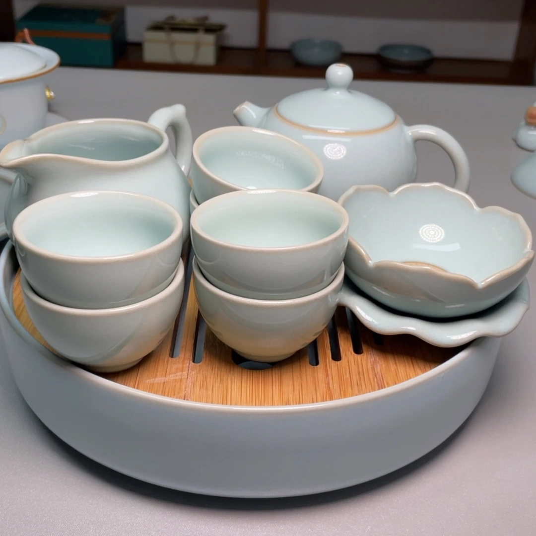 无***8瓷天青色赵琳老师套装加干泡台