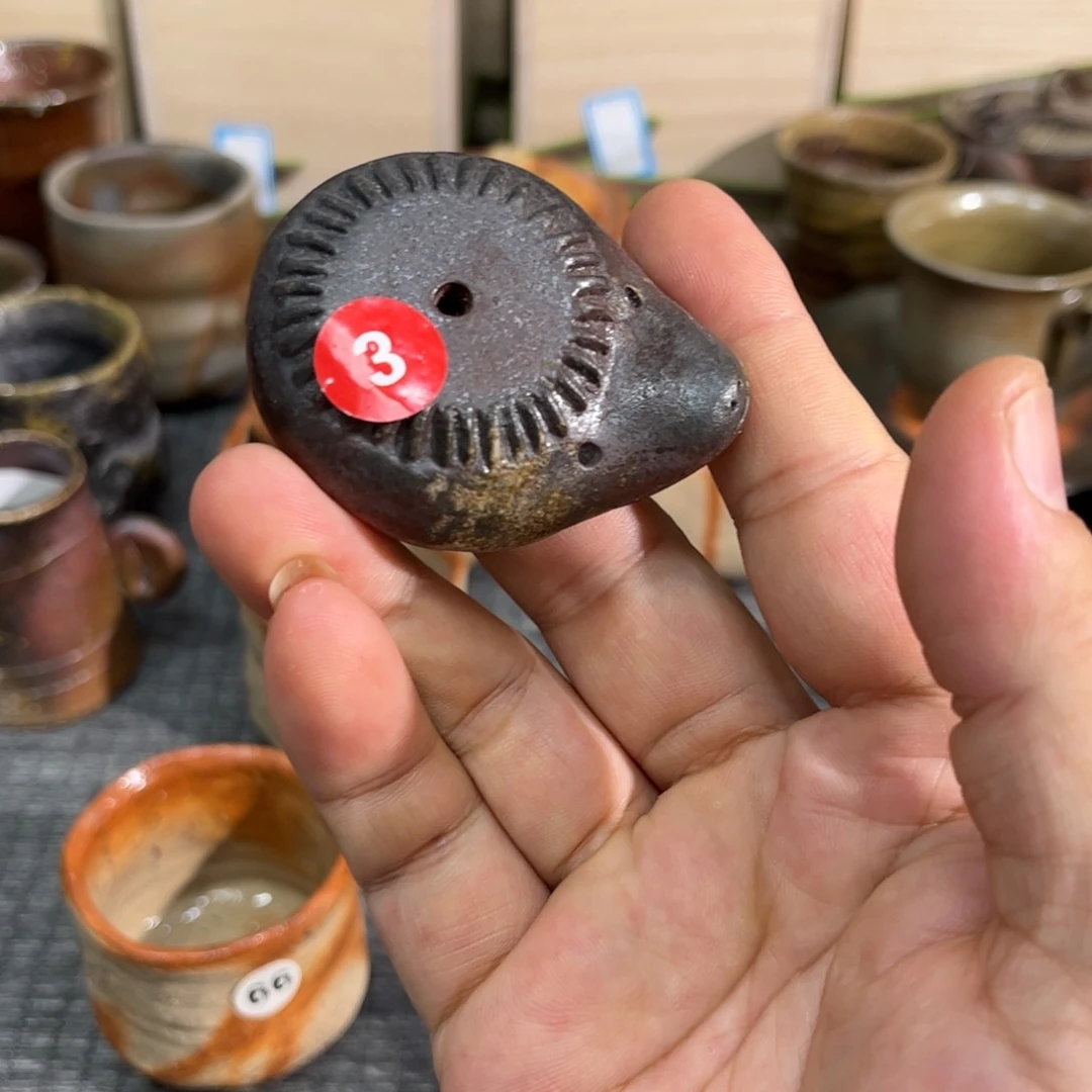 香插备前陶瓷茶杯茶宠