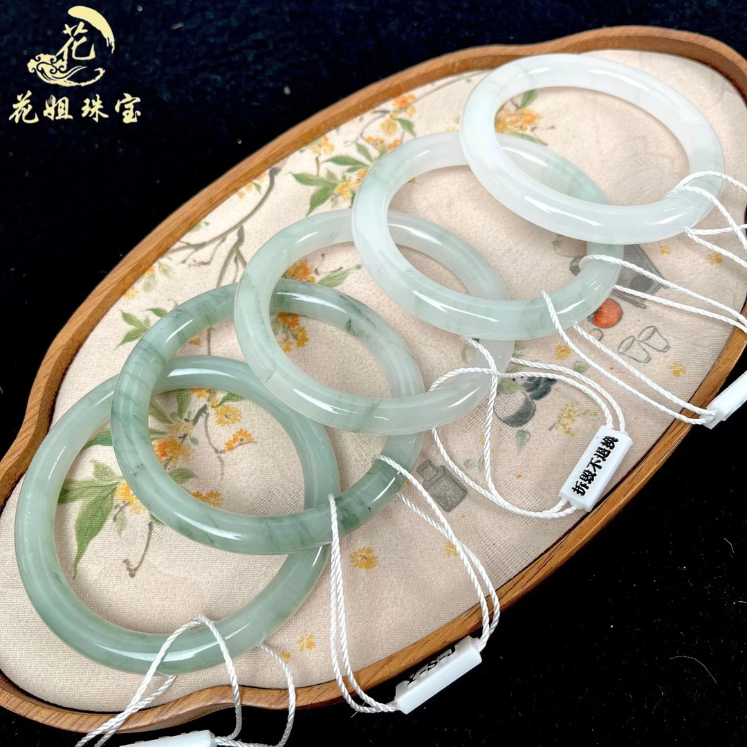 【圆条】天然金丝玉天山翠手镯手入门级春日珠宝 多样性发其一