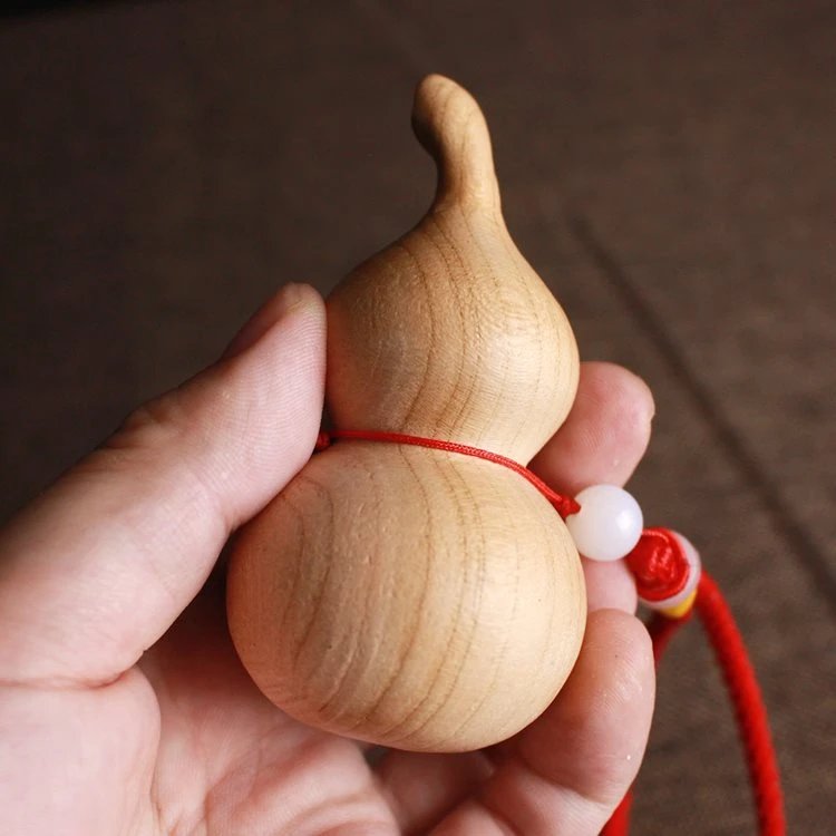 老桃木葫芦挂件实木手把件平安乔迁风水纯正天然实心正宗无漆摆件