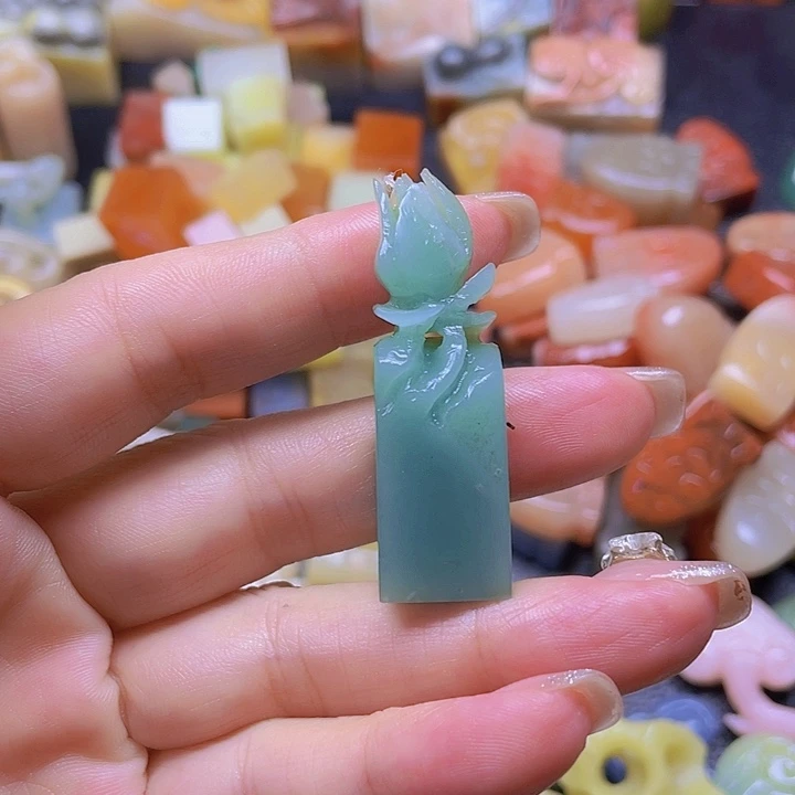 青田石印石花开富贵