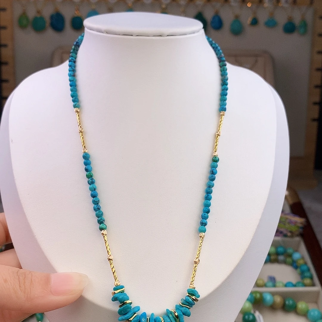 绿松石未镶嵌颈饰