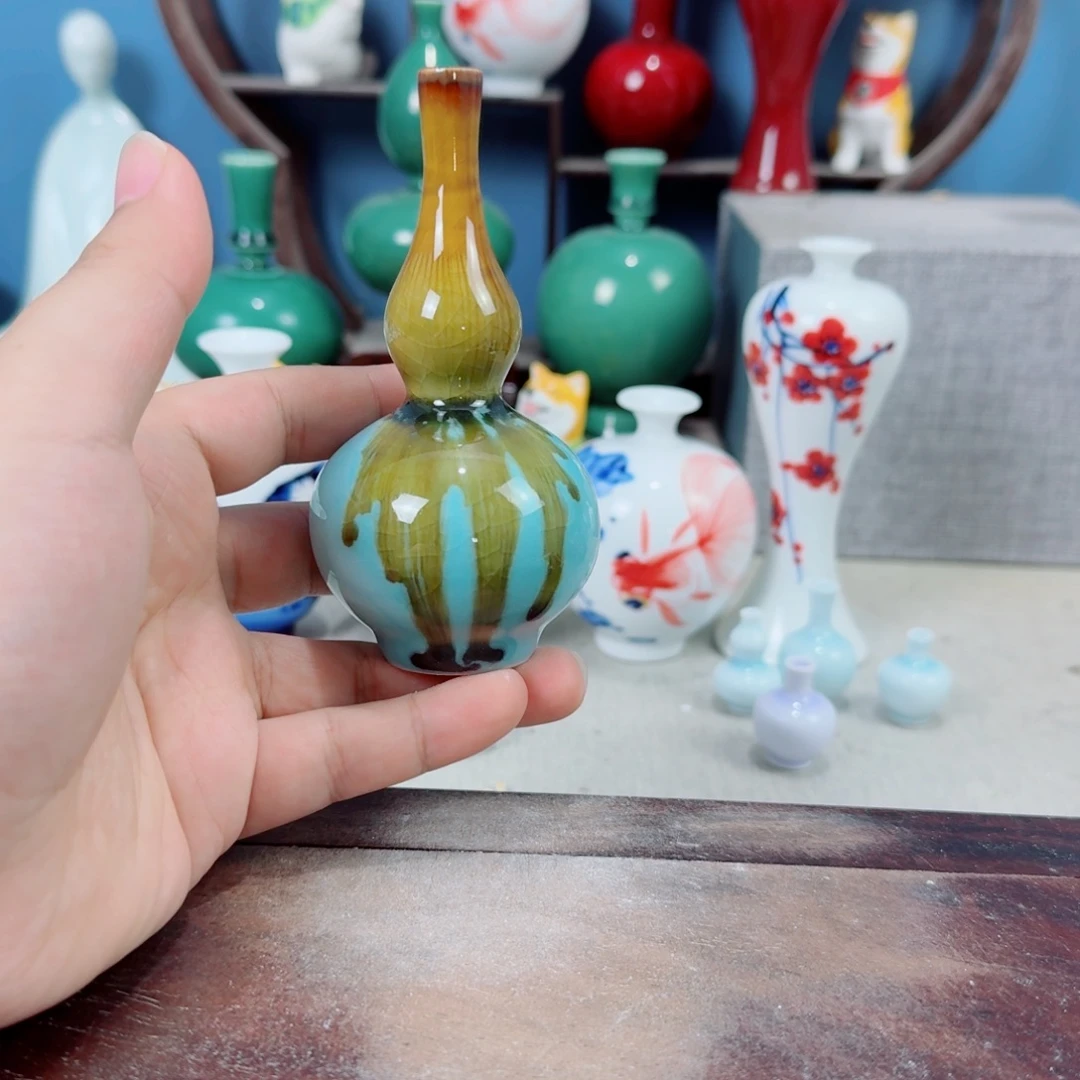 陶瓷手工小花器摆件