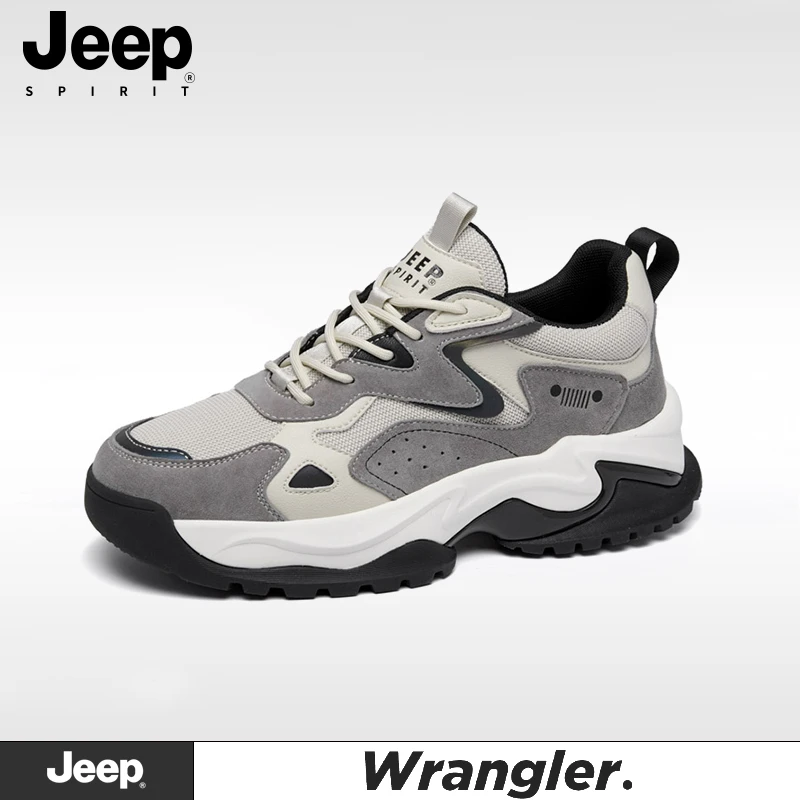 JEEPSPIRIT吉普男鞋运动休闲鞋户外高档登山鞋男款低帮鞋百搭时尚