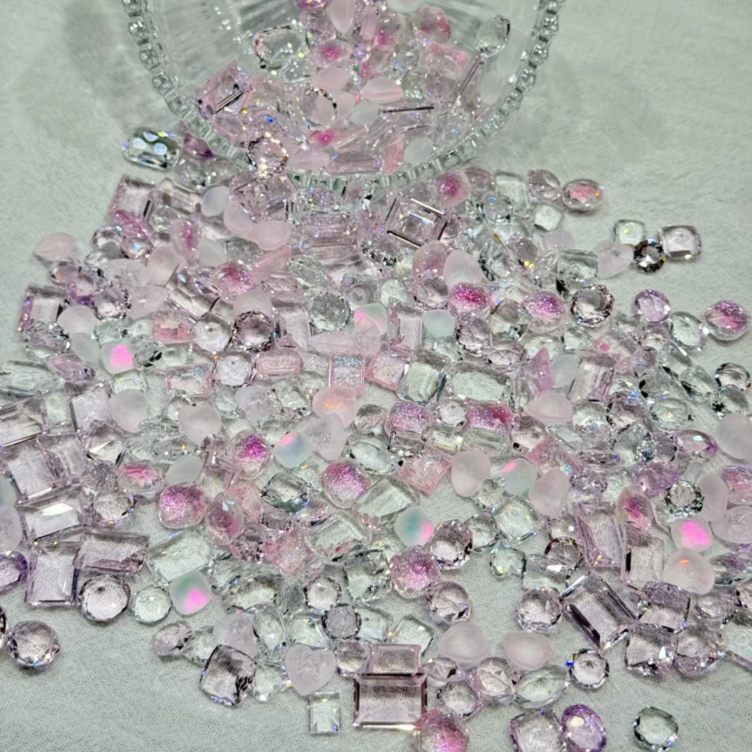 【糖宝定制款】超闪 精品 纯梧州水晶料 diy 美甲钻 混