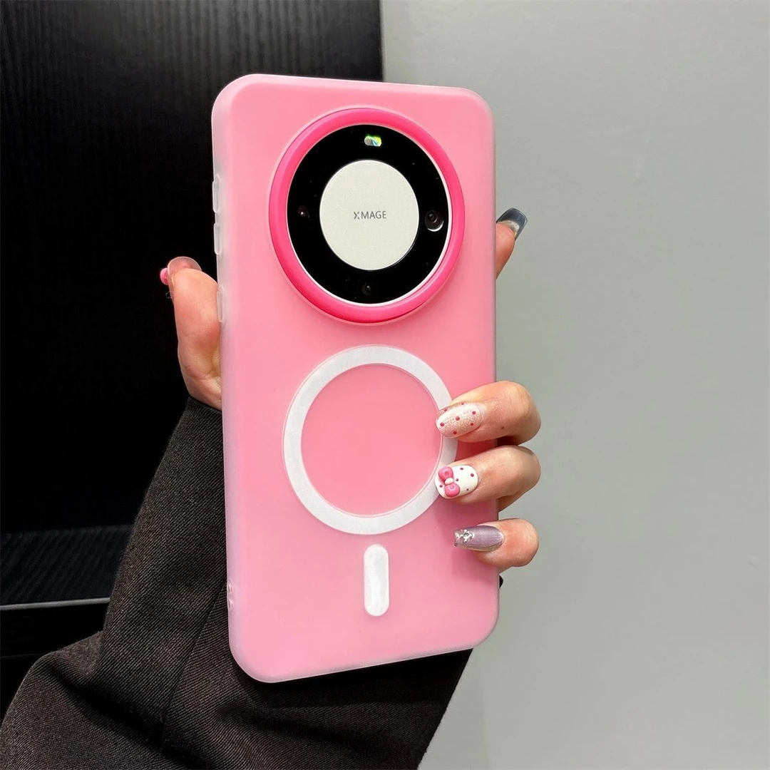 果冻肤感纯色磁吸适用苹果16promax手机壳14/13华为P70小米15套潮