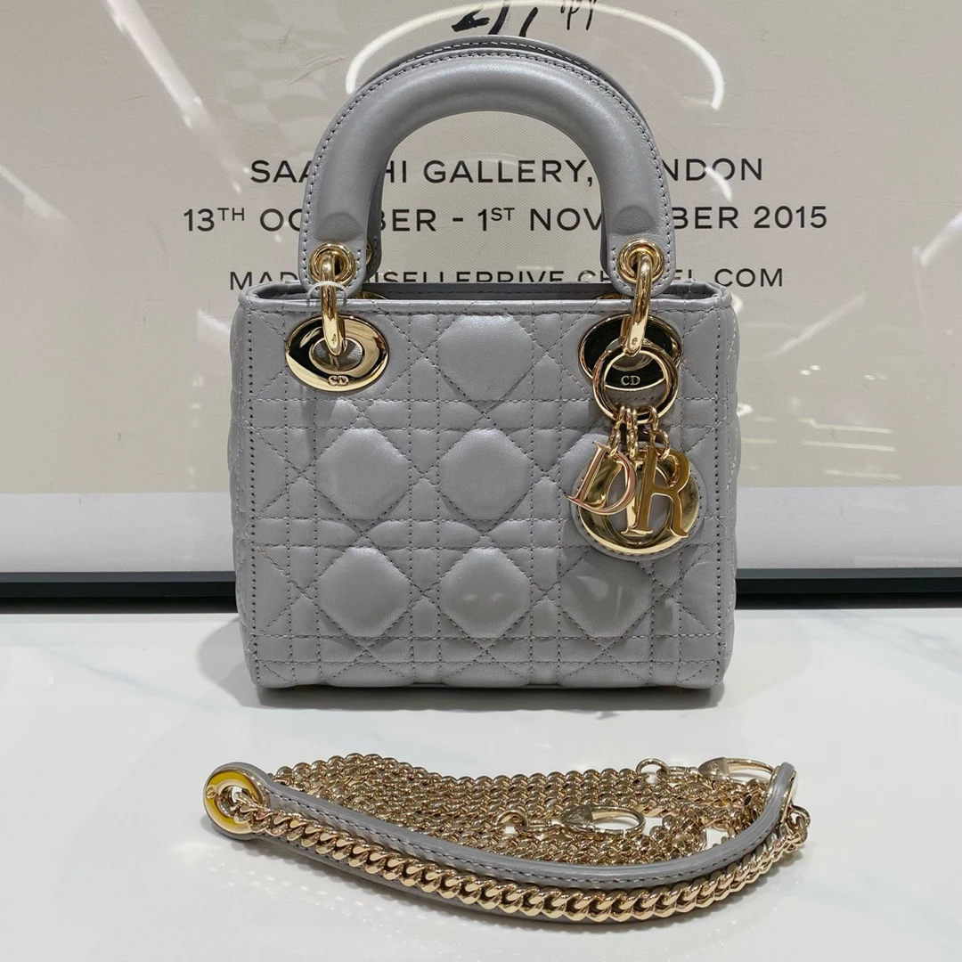 99新 DIOR/迪奥 Dior经典Lady三格戴妃包（16070）