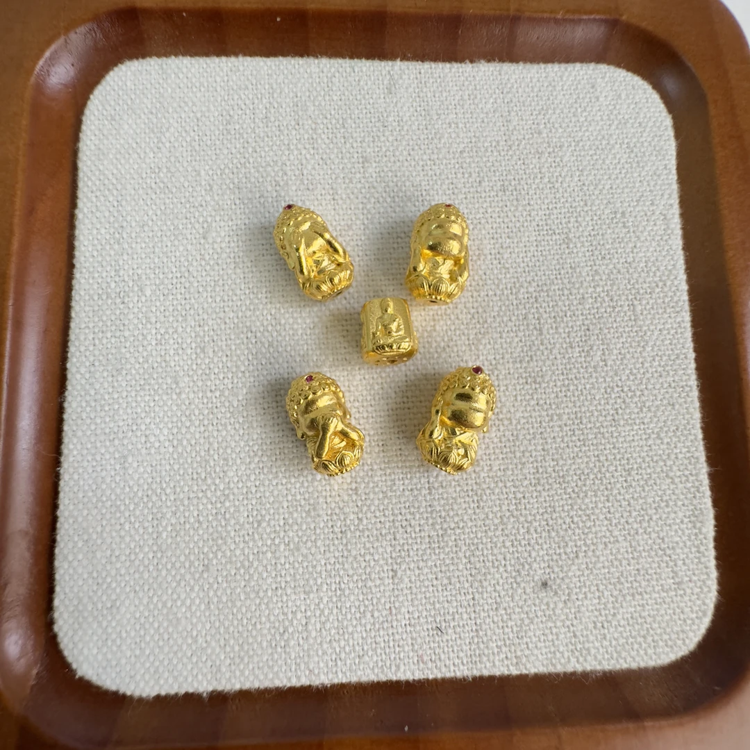 足金999 古法工艺四不佛中串