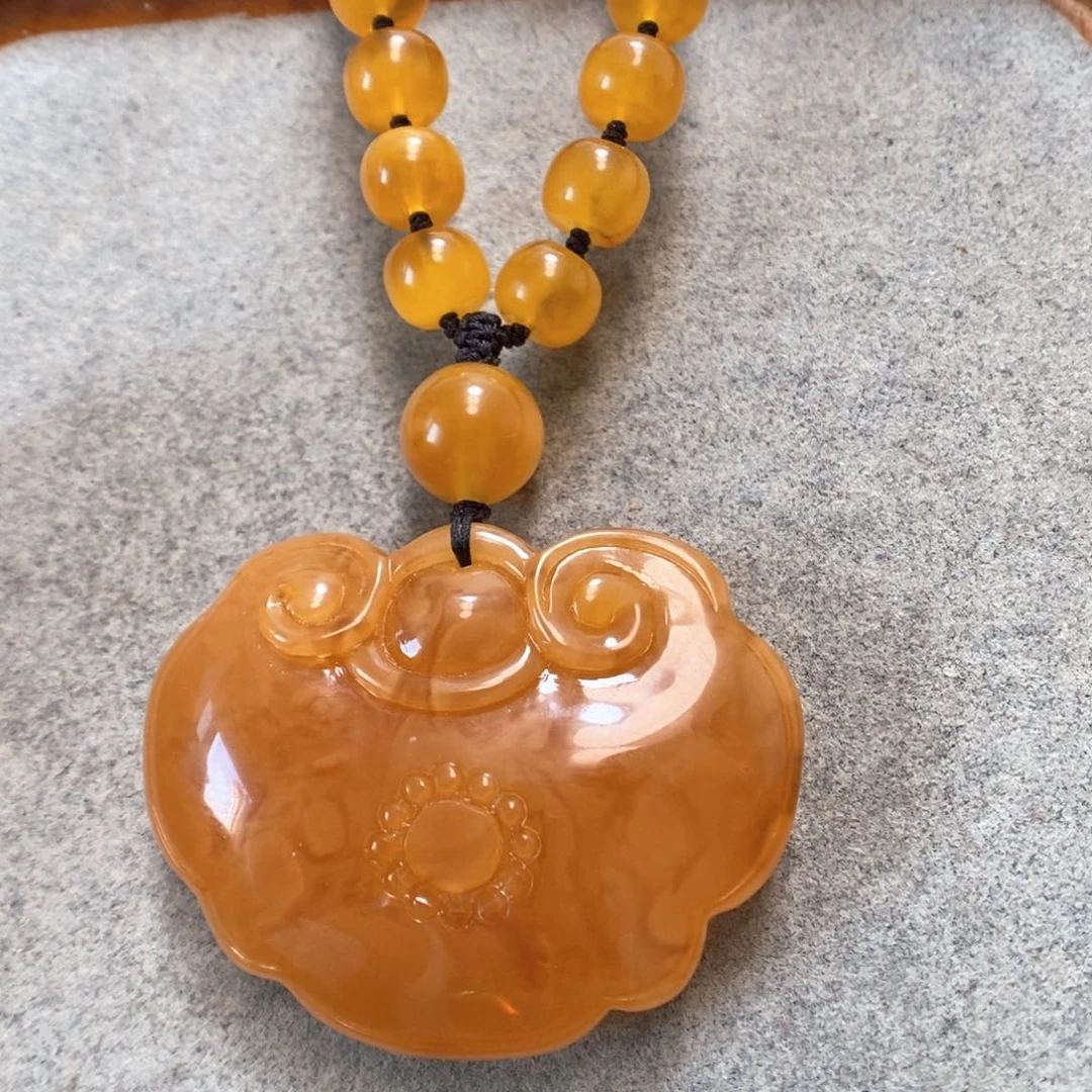 未镶嵌颈饰蜜蜡蜜蜡