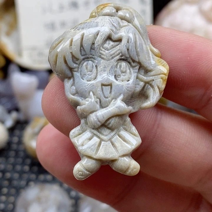 颈饰未镶嵌硅化珊瑚（珊瑚玉）小