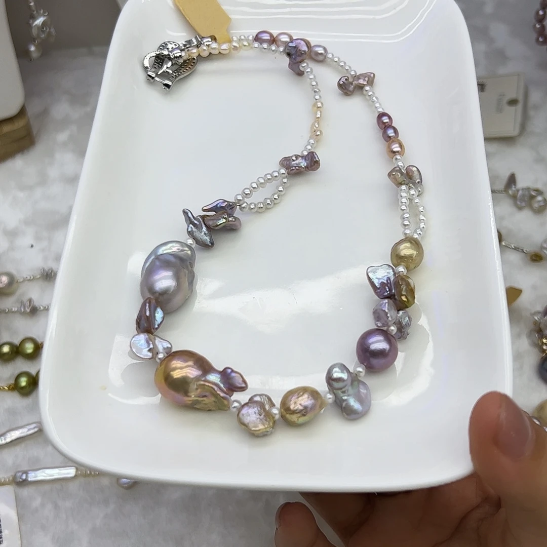 耳饰淡水珍珠银S925镶嵌