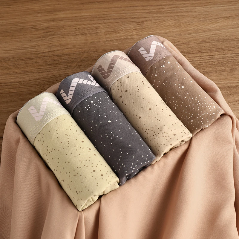 新款星空冰丝男士内裤潮流时尚个性男生平角裤舒适透气四角裤