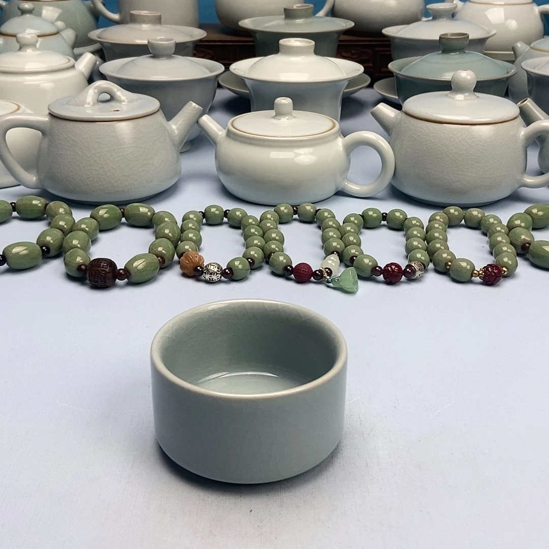 杯天蓝扳指杯原矿原釉原产地