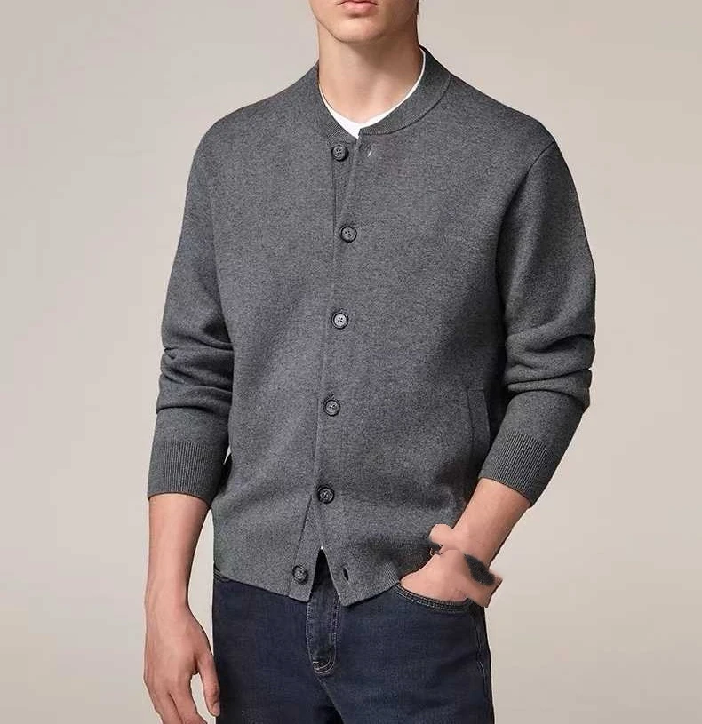 小哈男款加厚羊毛开衫