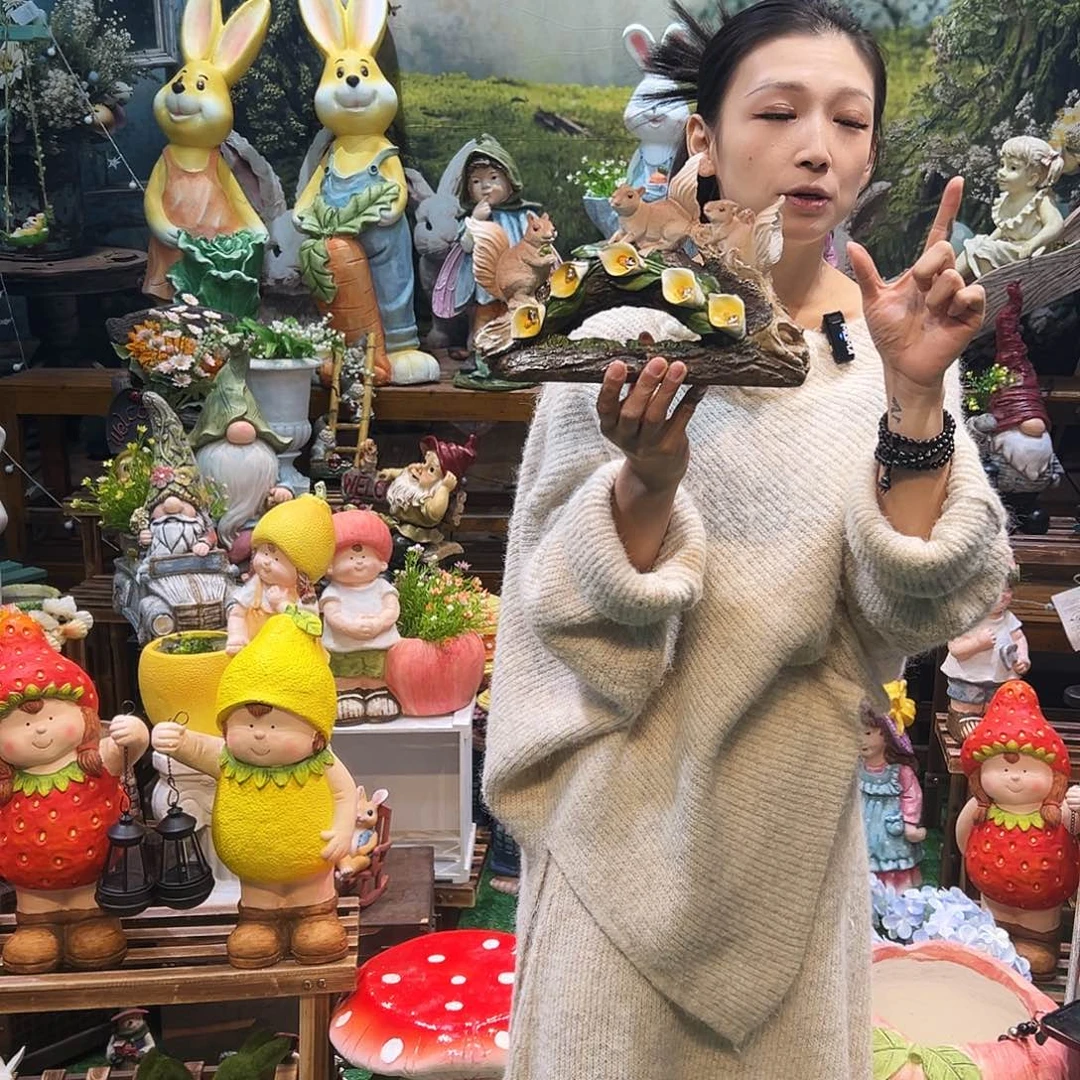 花园摆件红红火火