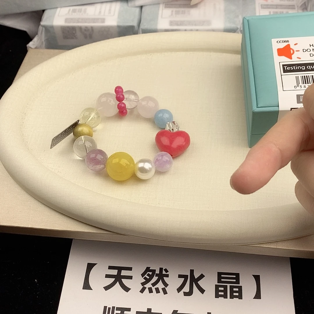 银S925镀金镶嵌手链水晶