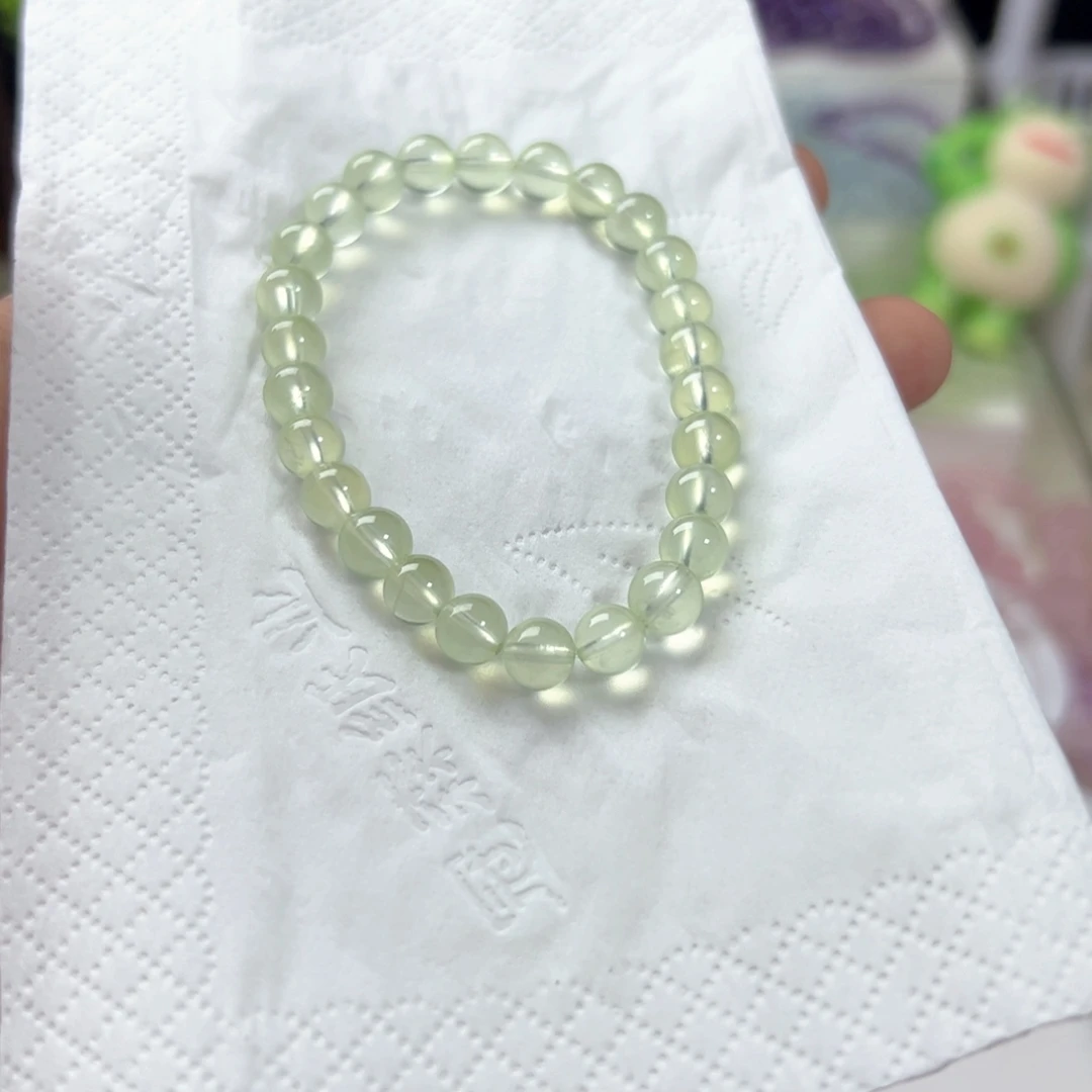 好***羊水晶手串未镶嵌高透葡萄石拍十次合一单 不带证书