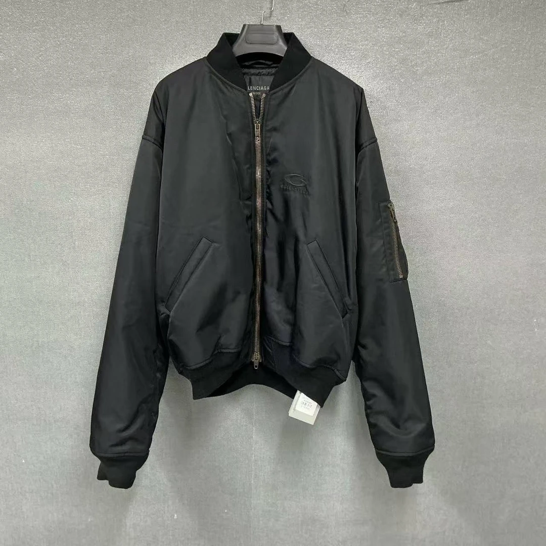 未使用 Balenciaga/巴黎世家 (pm)圆环刺绣bomber棉服带吊S码0707