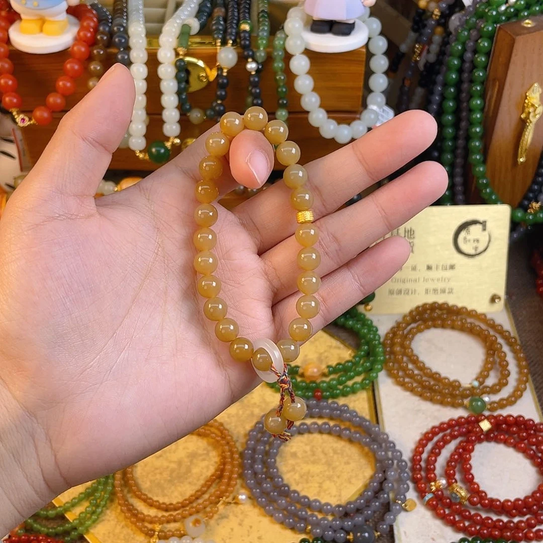 和田玉单圈手串未镶嵌