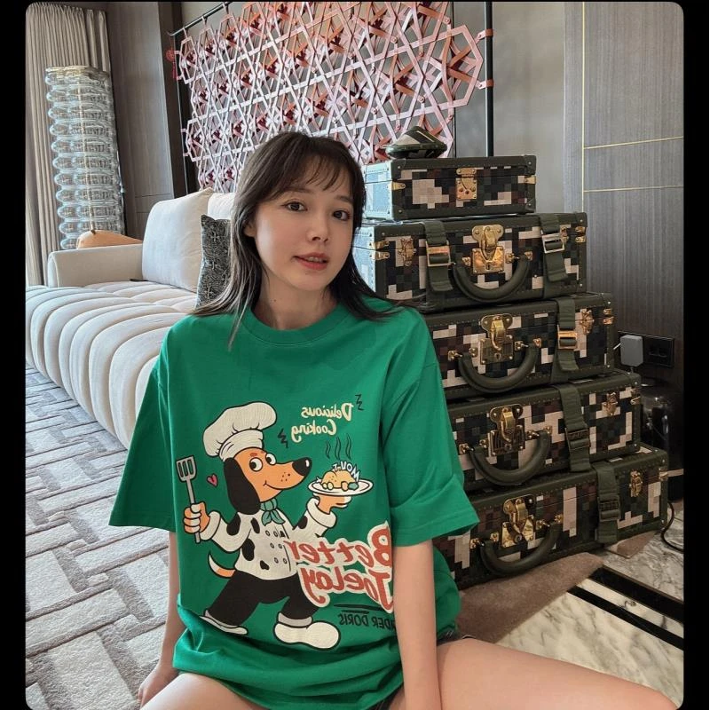 BETTER JOELAY -大版【修狗大厨】百搭T恤短袖休闲经典圆领KH1703