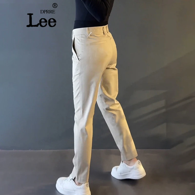 秋冬加厚纯色男士男裤休闲厚款长裤大码轻奢时尚修身高级商务直筒