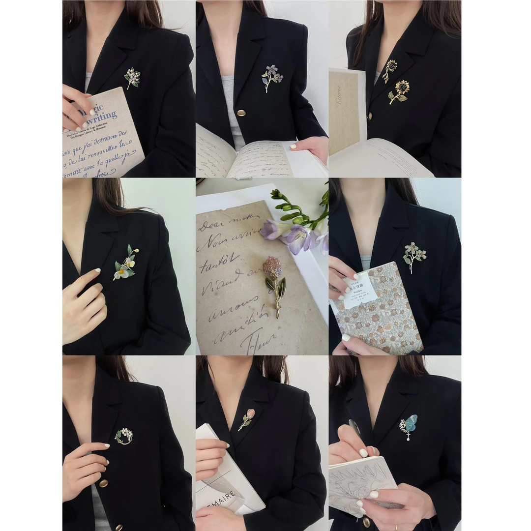 铜合金合成锆石胸针 时尚饰品胸针合集