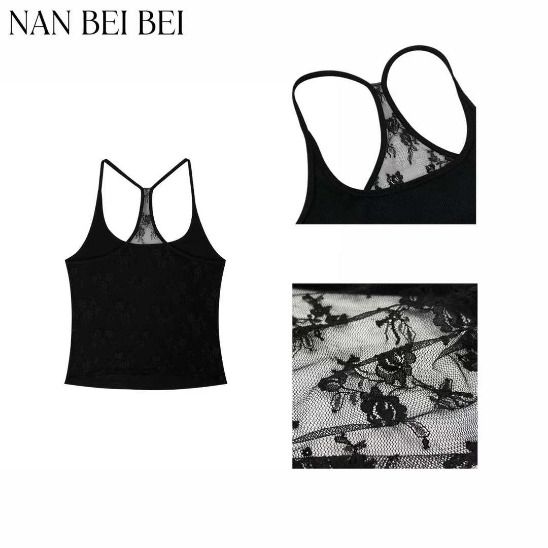 【南北贝】‘蕾丝背心’不带胸垫款 原创气质修身蕾丝吊带背心 1999