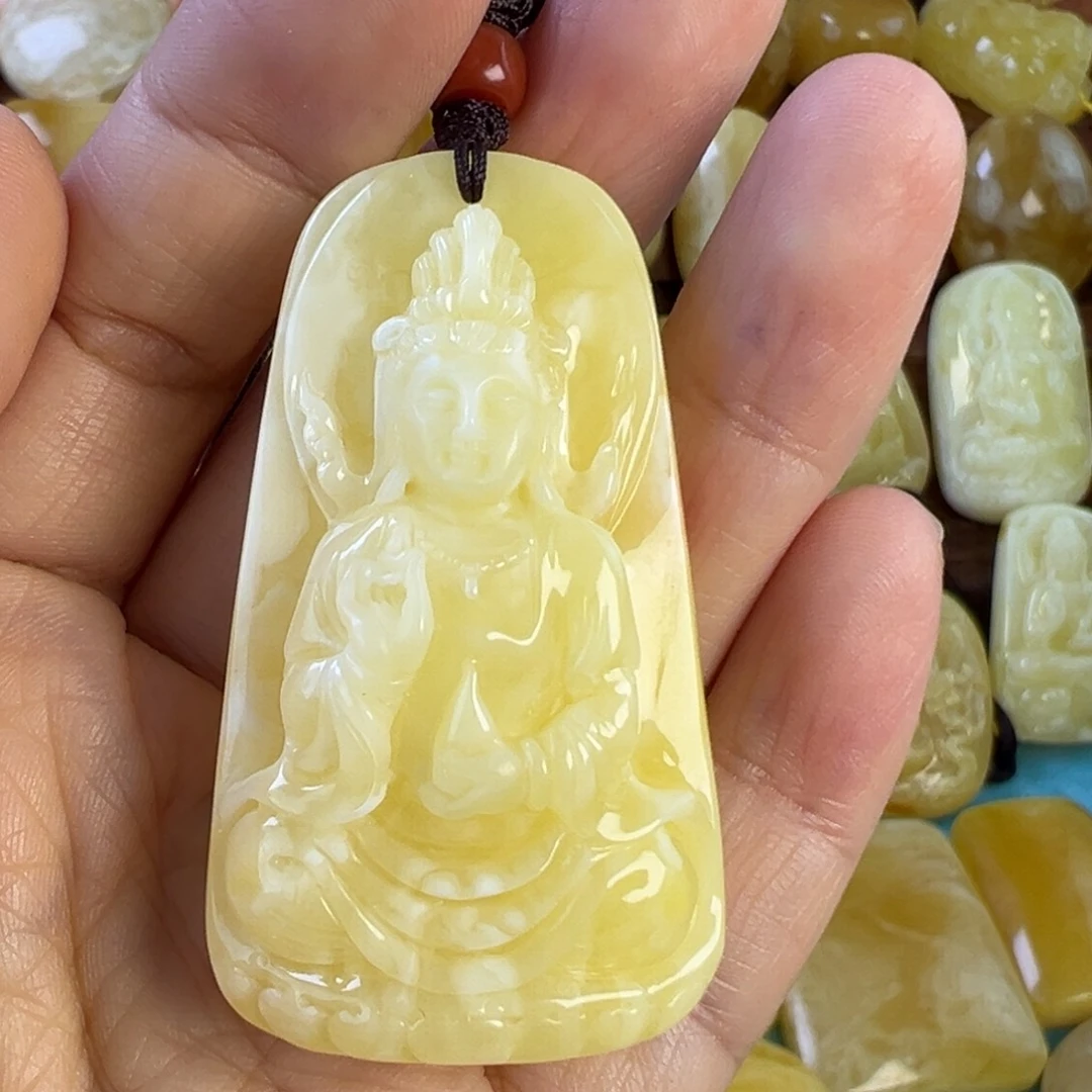 蜜蜡吊坠(不含链)未镶嵌蜜蜡观音